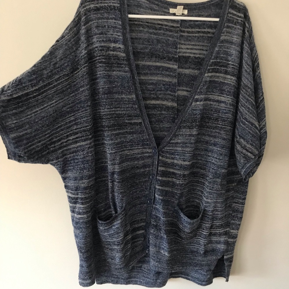Short sleeve oversized cardigan